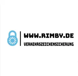 Rimby Schildersicherungen für mobile Verkehrszeichen und Verkehrsschilder. Absicherung und Weghebeschutz für Absperrschrankengitter.